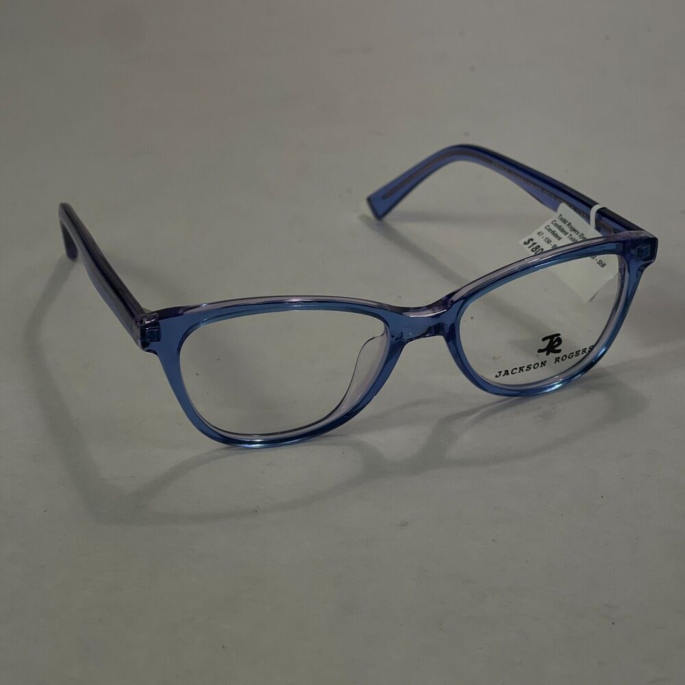 Jackson Rogers Eyglasses 47-16-130 FRAMES ONLY Still Confident Clear Blue 273